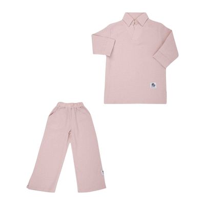 ست پولوشرت آستین بلند و شلوار دخترانه مدل MDSS-CH1746