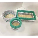ست سبد وسایل کودک مدل سیسمونی کد Kids Storage Basket-01 مجموعه 3 عددی