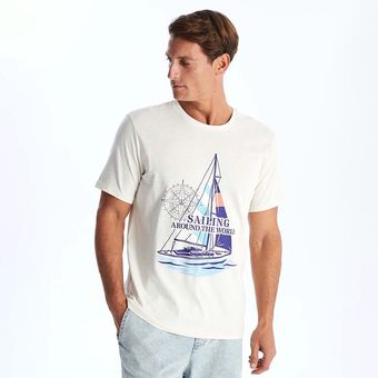 تی شرت آستین کوتاه مردانه ال سی وایکیکی مدل SAILING