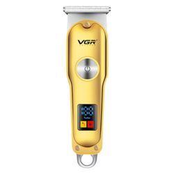 ماشین اصلاح موی سر و صورت وی جی ار مدل V-290 با تیغه استیل ضد زنگ، نمایشگر دیجیتال، قابلیت دو سرعته، منبع تغذیه برق و شارژ، سه ش