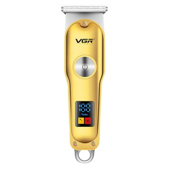ماشین اصلاح موی سر و صورت وی جی ار مدل V-290 با تیغه استیل ضد زنگ، نمایشگر دیجیتال، قابلیت دو سرعته، منبع تغذیه برق و شارژ، سه ش