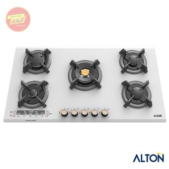 اجاق گاز توکار شیشه‌ای سفید 5 شعله ایتالیایی IG-534DW آلتون ALTON