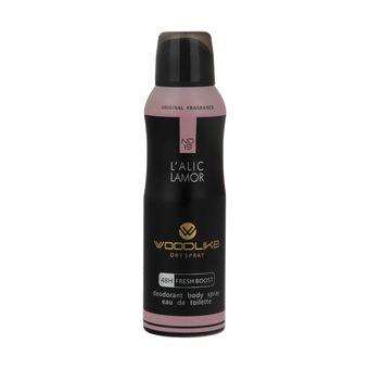 اسپری خوش بو کننده بدن وودلایک مدل Lalic Lamor حجم 200 میلی لیتر