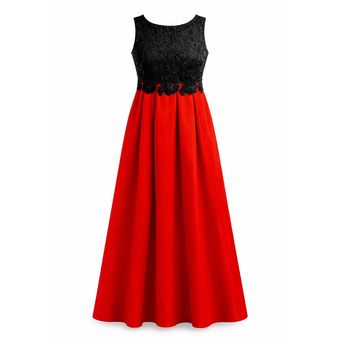 پیراهن بدون آستین یقه گرد دخترانه مدل پنج گل