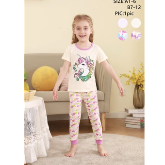 ست تی شرت و شلوار دخترانه آییفن مدل اسب تک شاخ یونیکورن 2