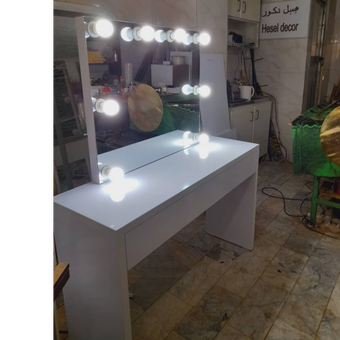میز آرایشی تک کشو مدل تیبا تمام MDF اقتصادی