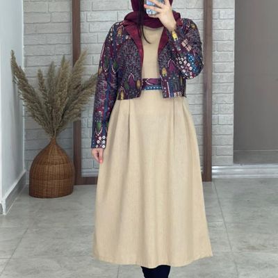 کت و سارافون زنانه تابستانه لنین شیک و بیرونی