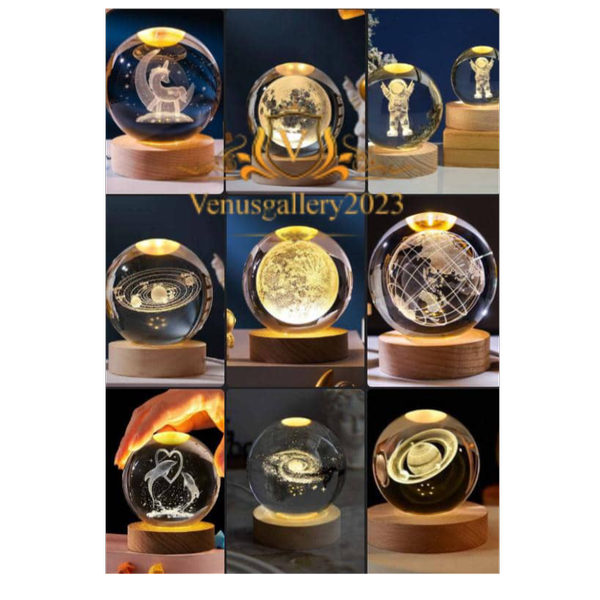 چراغ خواب مدل گوی کریستالی