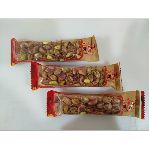 انجیربار 50 گرمی محتوی مغز گردو و روکش پسته