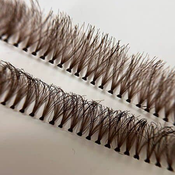 مژه ریسه ای ساده قهوه ای فر cc سایز 14