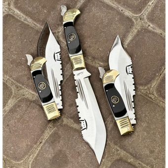 چاقوی نیم غلاف دنده ای سفارشی استاد رشیدنیای اصل زنجان چاقوی تضمینی