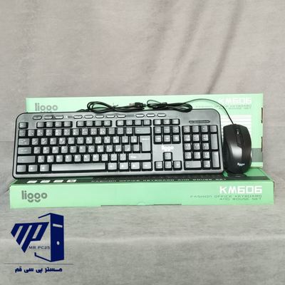 موس و کیبورد با سیم لیگو مدل liggo KM606