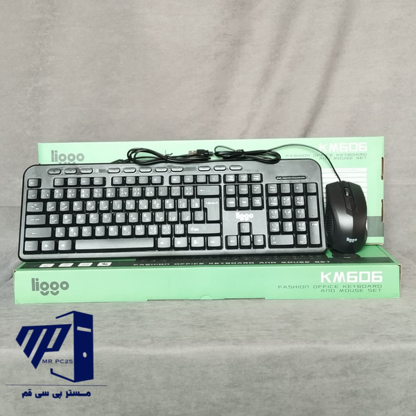 موس و کیبورد با سیم لیگو مدل liggo KM606