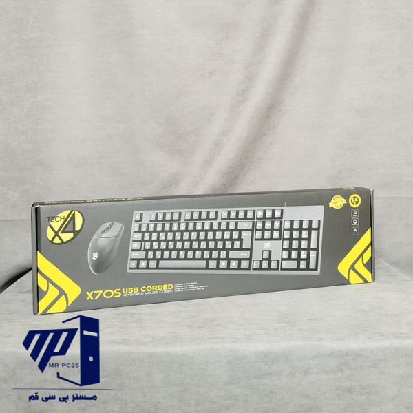موس و کیبورد با سیم ایکس فورتک مدل x4tech X70S