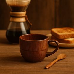 لیوان چوبی بامبو مدل Li2