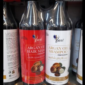 شامپو و ماسک مو آرگان بدون سولفات دو قلو کاترین