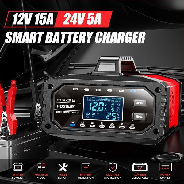 شارژر باتری خودرو  10 مرحله ای گارانتی 12 ماهه