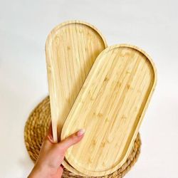 سینی بیضی بامبو سایز 35