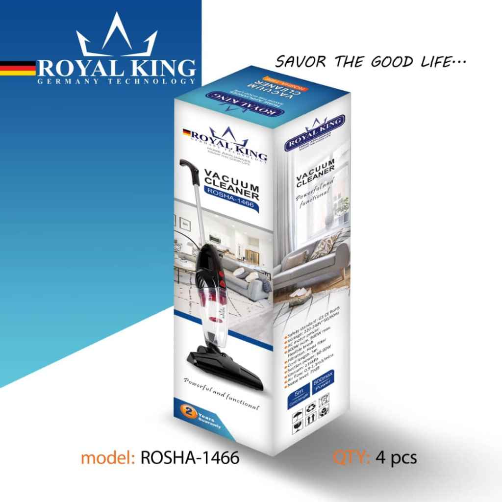 جارو برقی رویال کینگ مدل ROSHA-1466 قدرت 800 وات