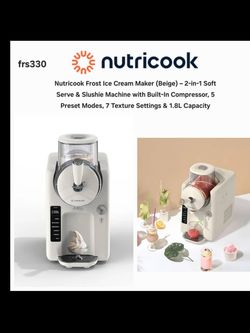 بستنی‌ساز و یخ در بهشت‌ساز نوتریکوک Nutricook Frost Ice Cream Maker FRS330
