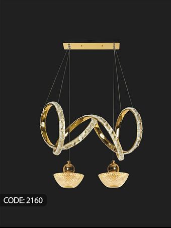 لوستر آویز مدرن دو شعله2160