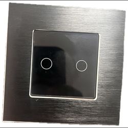 کلید لمسی دو پل تویا آلومینیومی مشکی