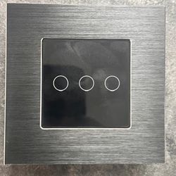 کلید لمسی سه پل تویا آلومینیومی مشکی