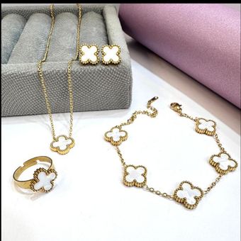 سرویس ونکلیف گل سفید استیل