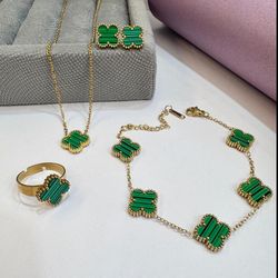 سرویس ونکلیف گل سبز استیل