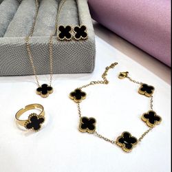 سرویس ونکلیف گل مشکی استیل