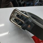 کمربند چرم مصنوعی سگک زبانه استیل