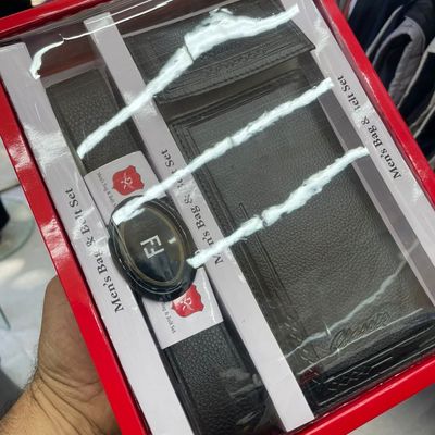 ست کیف کمربند مردانه چرم مصنوعی