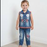 جلیقه وشلوار لی دخترانه شیک