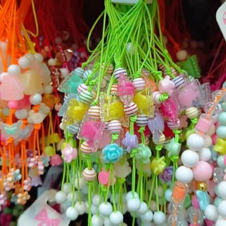 آویز صورتی فانتزی اشکال