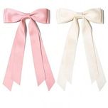 گیره انبری ساتنی دنباله دار صورتی