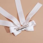 گیره انبری ساتنی دنباله دار سفید و مشکی