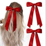 گیره انبری ساتنی دنباله دار قرمز