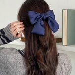 گیره فرانسوی ساتن سرمه ای