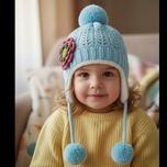 کلاه ضخیم دخترانه پوم دار