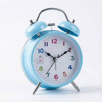 ساعت رومیزی فلزی رنگی طرح خرگوش