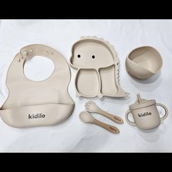 ظرف غذا سیلیکونی 6تیکه کیدیلو طرح دایناسور kidilo