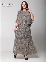 پیراهن تمام پلیسه طرح دار