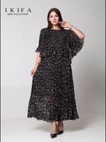 پیراهن تمام پلیسه طرح دار