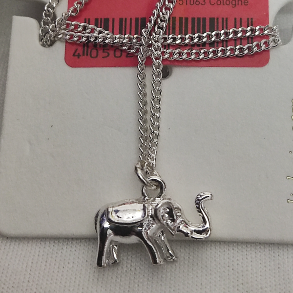 گردنبند فانتزی باپلاک طرح فیل