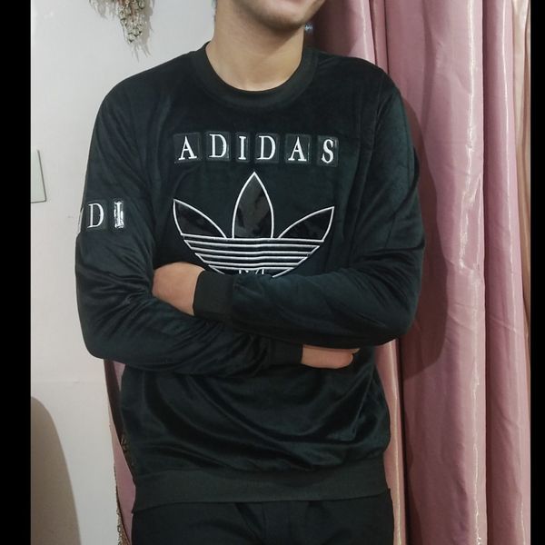 بلوز مخمل پسرانه طرح آدیداس