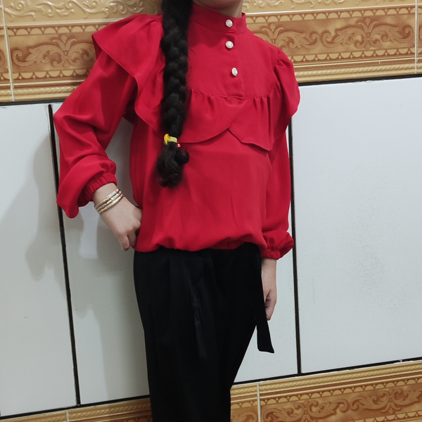 شومیز وشلوار شیک یلدایی دخترانه