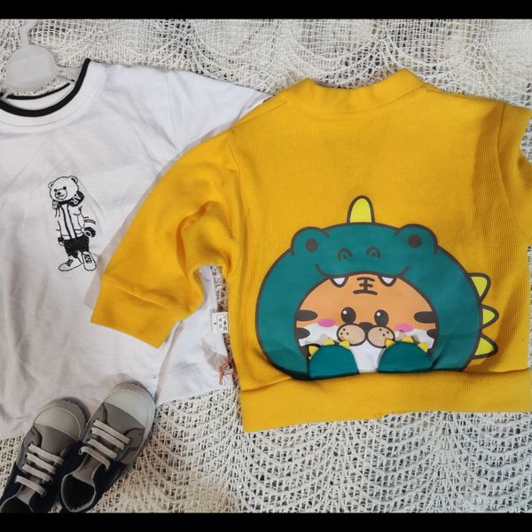 ست بلوز دکمه خور شیک وتیشرت نوزادی