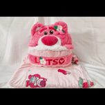 عروسک پتو بالشتی خرس توت فرنگی