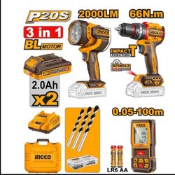 ست 3 عددی ابزار شارژی اینکو مدل COSLI250885