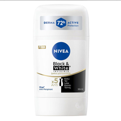 مام استیکی زنانه بلک اند وایت اینویزیبل نیوا Nivea Black & White Invisible Stick Deodorant 50Ml